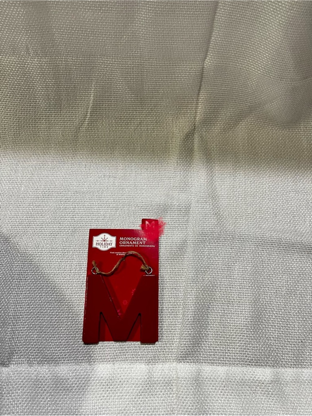Holiday Time Red Monogram Ornament - Letter M